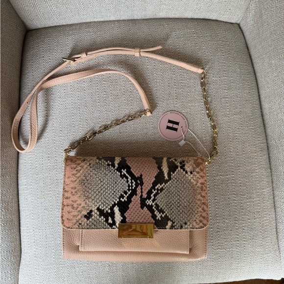 GiGi New York Pink Snake Print Crossbody Bag - Picture 2 of 8